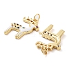 Christmas Theme Rack Plating Brass Pendants X-KK-M280-11C-G-2