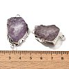 Raw Rough Natural Dyed Quartz Crystal Links Connector Charms G-K189-04S-03-3