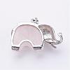 Natural Rose Quartz Pendants G-P268-11-2