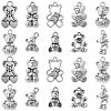 100Pcs 10 Styles Tibetan Style Alloy Pendants TIBEP-CJ0003-11-1
