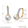 Brass Cubic Zirconia Hoop Earrings EJEW-BB31693-E-3
