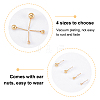 UNICRAFTALE PVD Vacuum Plating 304 Stainless Steel Ball Stud Earrings EJEW-UN0021-89G-4