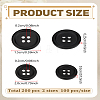 200Pcs 2 Styles Resin Buttons BUTT-LP0001-40-2