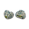 Sparkling Acrylic Heart Beads with Rhinestone Embellishment OACR-NH0001-02A-03-2