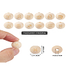 Craftdady 120Pcs 12 Styles Unfinished Natural Wood European Beads WOOD-CD0001-09-27