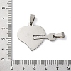 201 Stainless Steel Pendants STAS-Q342-52P-3