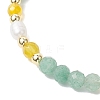 Natural Mixed Gemstone Beaded Bracelets BJEW-JB11763-5