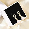 Natural Pearl Dangle Ear Studs EJEW-L099-01G-3