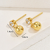 Elegant and Versatile Round Stainless Steel Stud Earrings QQ2753-5