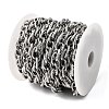 304 Stainless Steel Textured Oval Link Chains CHS-V001-01P-2
