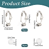 36Pcs Brass Clip-on Earring Converters Findings KK-SP0001-10P-2