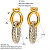 304 Stainless Steel Stud Dangle Earrings for Women WG46EF1-02-1