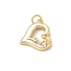 Brass Pave Natural White Shell Pendants KK-S522-08D-G-2