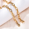 304 Stainless Steel Textured Cable Chain Necklaces NJEW-Q013-01G-4