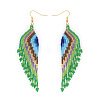 Bohemian Handmade Glass Seed Beads Tassel Dangle Earrings CB9270-3-1