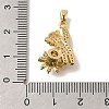 Brass Micro Pave Cubic Zirconia Pendants KK-B122-03B-G-3