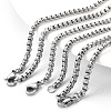 201 Stainless Steel Box Chain Necklace STAS-S105-JN929-1-50-4