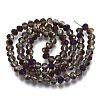 Electroplate Transparent Glass Beads Strands LS-EGLA-A034-T8mm-F23-2