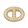 Brass Micro Pave Clear Cubic Zirconia Links Connector Charms LS-KK-K413-04A-G-1