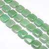 Natural Square Green Aventurine Beads Strands LS-G-L253-04-1