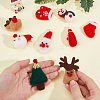 9Pcs 9 Styles Christmas Wool Needle Felting Crafts AJEW-FH0005-27-3