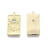 Brass Micro Pave Clear Cubic Zirconia Pendants KK-G432-06G-1