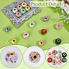 100Pcs 10 Colors Polyester European Beads FIND-SC0020-91-6