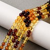 Gradient Color Natural Amber Beads Strands G-F803-F01-6mm-1