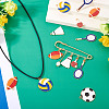 60Pcs 6 Styles Alloy Enamel Pendants ENAM-TA0002-96-7