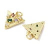 Brass Micro Pave Cubic Zirconia Pendants LS-KK-Z120-23G-2