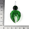 Handmade Silver Foil Lampwork Big Pendants FOIL-N031-01E-3