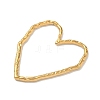 304 Stainless Steel Textured Heart Linking Rings STAS-G373-02G-03-2