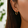 Fashionable Stainless Steel Twist Hoop Earrings RQ5508-3