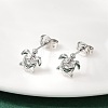 Brass Stud Earrings EJEW-R032-03P-2