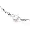 Tarnish Resistant 304 Stainless Steel Cable Chain Anklets AJEW-M026-04P-2