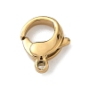 304 Stainless Steel Lobster Claw Clasps Ion Plating(IP) High Polished STAS-P423-06G-1