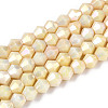 Anti-Tarnish Electroplate Bicone Glass Beads Strands EGLA-T021-4mm-16-10-1
