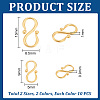 40Pcs 4 Styles Ion Plating(IP) 304 Stainless Steel S-Hook Clasps STAS-UN0061-24-3