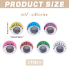 210Pcs 7 Colors Resin Doll Craft Eye DOLL-ME0001-03-2