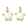 Real 18K Gold Plated Brass Micro Pave Clear Cubic Zirconia Pendants KK-D004-05G-D-2