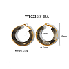 Stylish Stainless Steel Fever Hoop Earrings KA3294-6-1