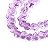 Baking Paint Transparent Glass Beads Strands GLAA-Q109-01A-03-3