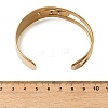 304 Stainless Steel Pave Plastic Pearl Cuff Bangles for Women BJEW-D465-01G-3