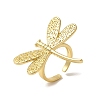 Rack Plating Brass Cuff Rings for Women RJEW-G325-04D-G-1