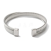 Titanium Steel Cross Open Cuff Bangles for Women BJEW-G719-10P-3