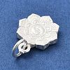 925 Sterling Silver Tai Chi Yin-yang Lotus Flower Charms STER-S009-10S-2