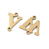 26Pcs 26 Styles 201 Stainless Steel Laser Cut Letter A~Z Links STAS-P428-16G-2