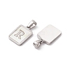 304 Stainless Steel Pave Shell Pendants STAS-G327-01P-R-2