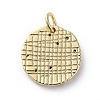 Brass Micro Pave Cubic Zirconia Pendants X-ZIRC-G157-03K-01G-2