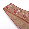 Christmas Burlap Ribbon SRIB-WH0006-15G-2